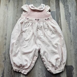 First Impressions 12 m Blush Pink Smock Top Full Body Outfit Balloon Pants